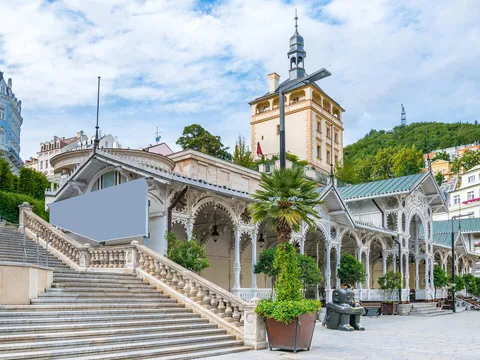La Columnata del Mercado en Karlovy Vary, Chequia