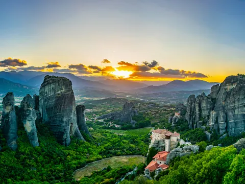 excursión Meteora Puesta Sol Kalabaka Kastrani Monasterio Grecia