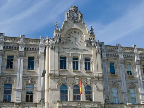Ayuntamiento de Santander en la Plaza del Ayuntamiento, Cantabria