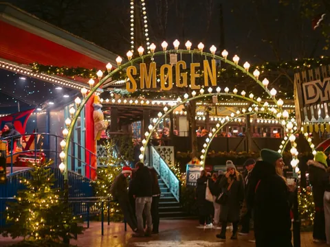 Mercadillo navideño de Smögen en Copenhague, Dinamarca