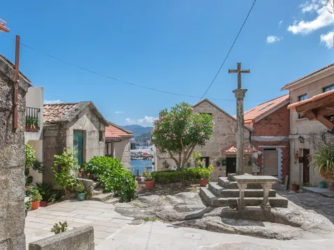 Pueblo pesquero de Combarro, Ría de Pontevedra, Galicia, España