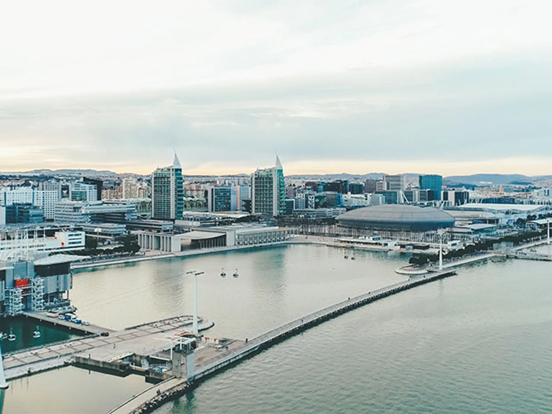 Vista aérea del Parque de las Naciones Lisboa