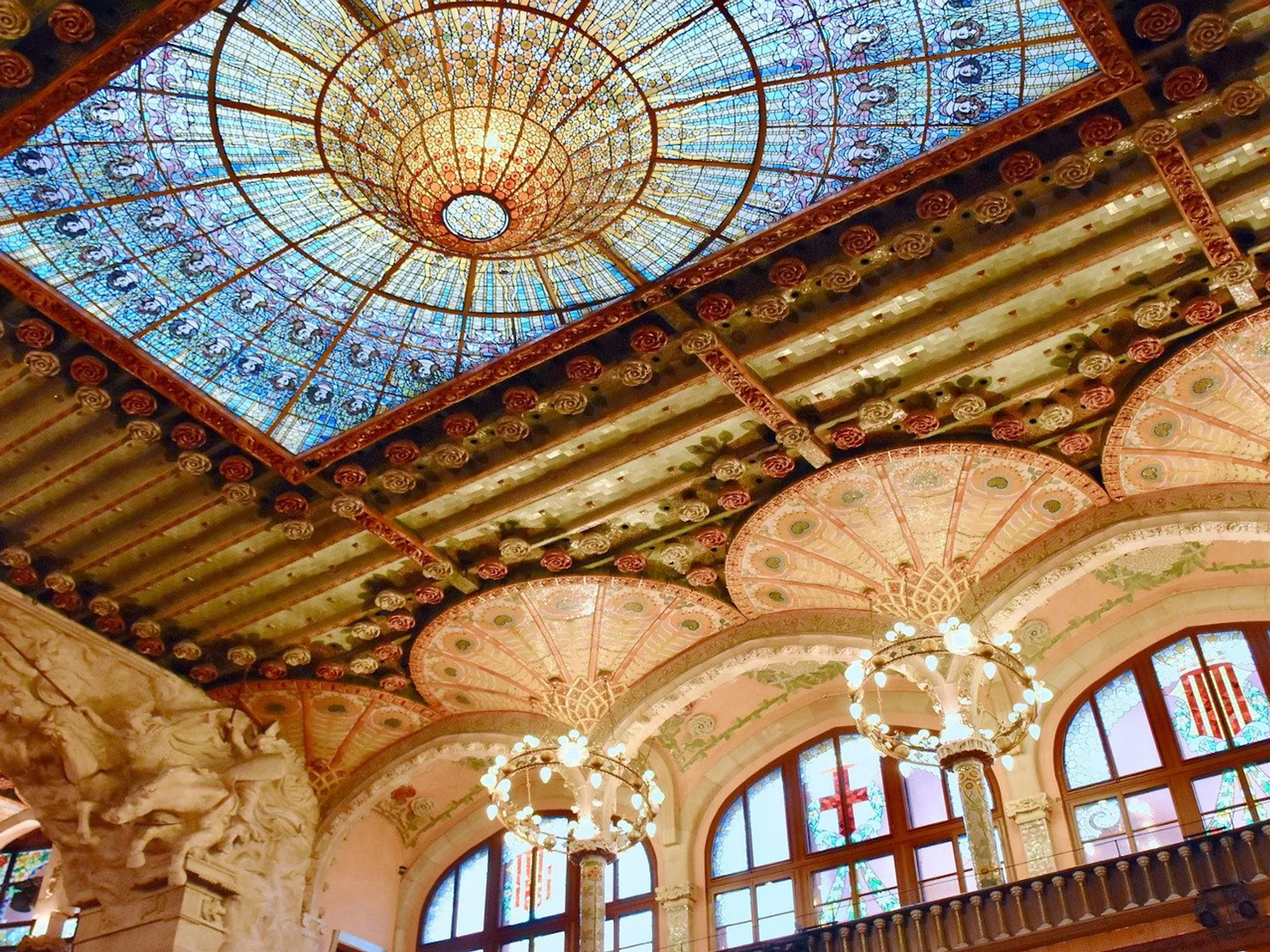 Sala de conciertos en el Palau de la Música Catalana - Palau de la Música Catalana de Barcelona - Qué ver en Barcelona - Guía de Viajes Barcelona - Buendía Tours