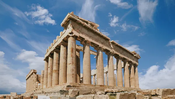 Columnas dóricas del Partenón, Acrópolis de Atenas, Grecia