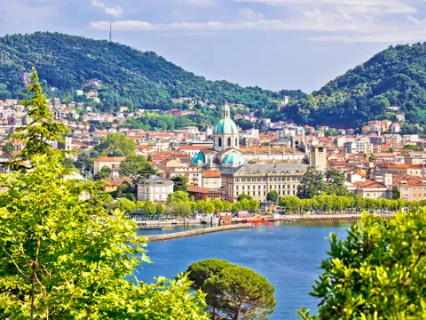 Panorámica de la ciudad de Como, Italia