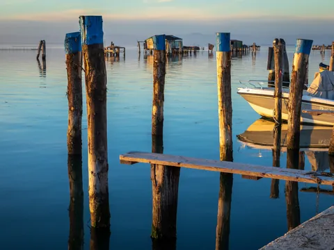 Imagen de la laguna veneciana en la isla Pallestrina