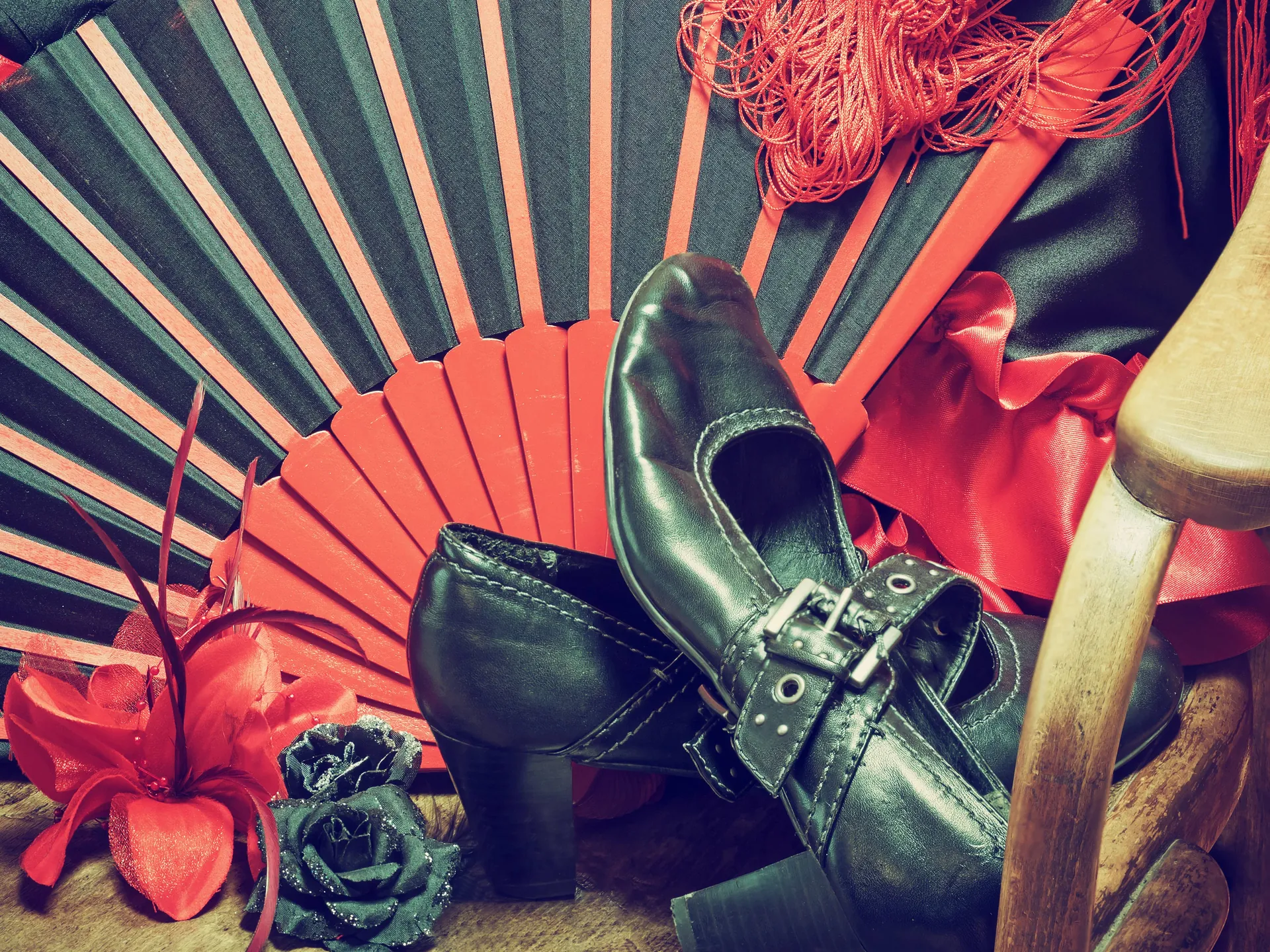 Material utilizado en el Flamenco, tradicional baile sevillano, España