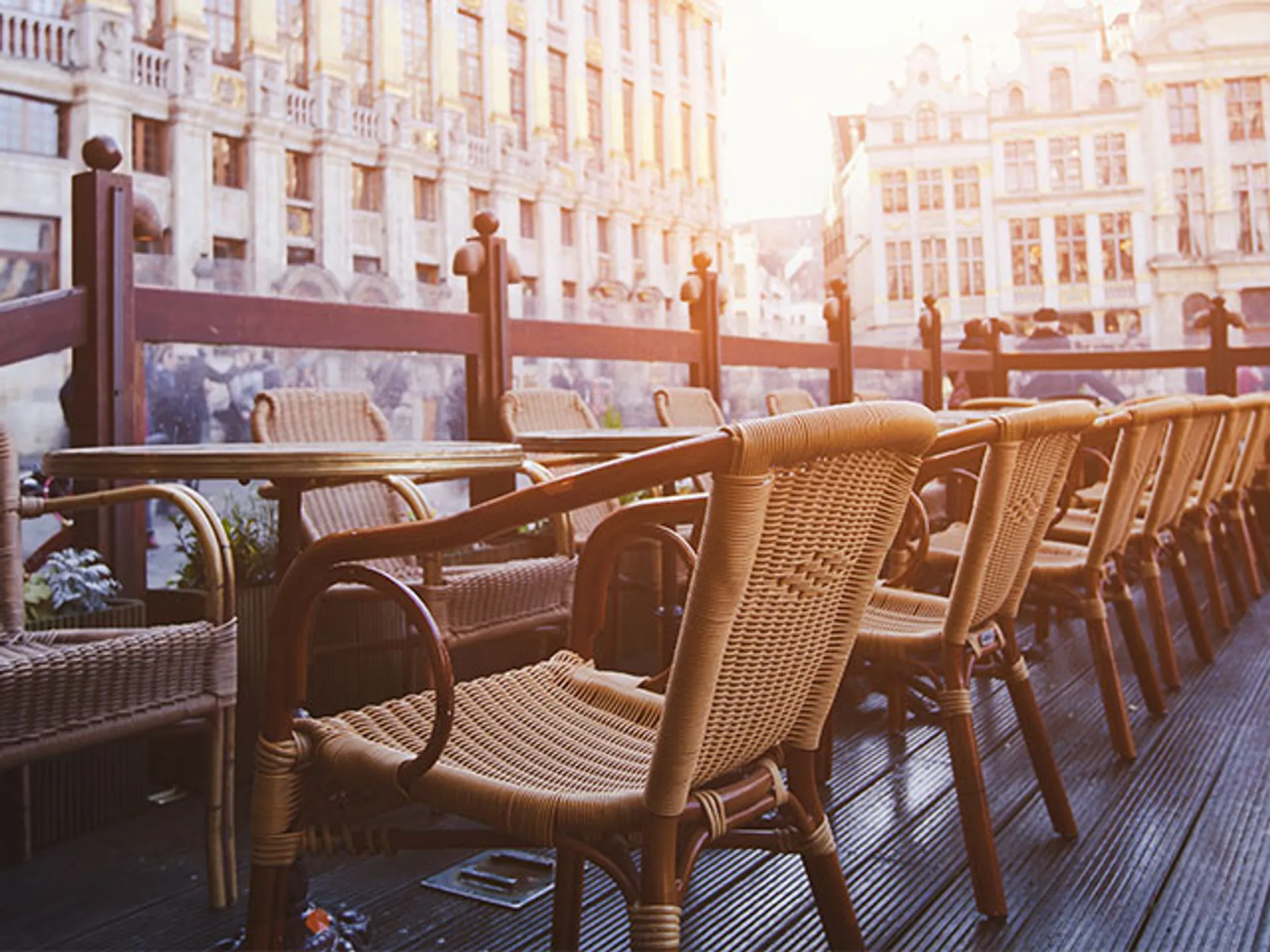 Terraza de un Café de Bruselas