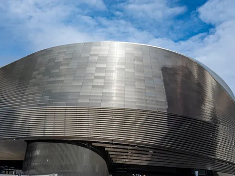 Fachada del Bernabéu, una auténtica obra de igeniería.