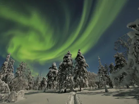La Laponia finlandesa es el lugar ideal para avistar las auroras boreales.