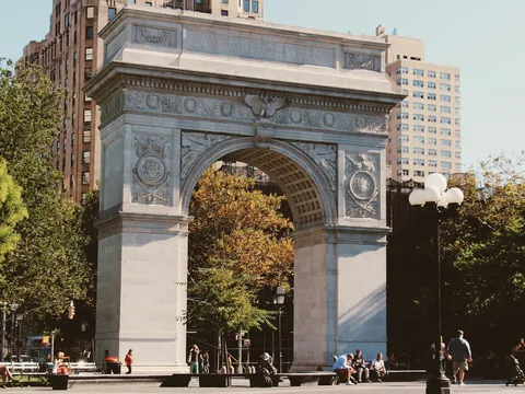 Arco de Washington Square en Greenwich Village, Manhattan, Nueva York