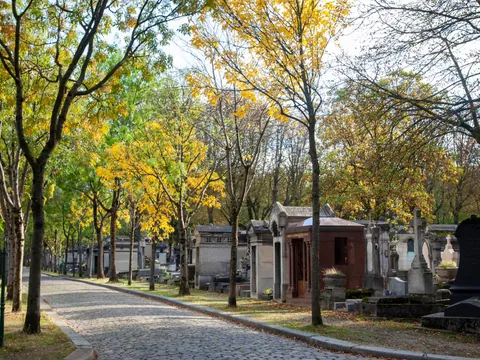 Vista general del Cementerio Père-Lachaise en Paris.