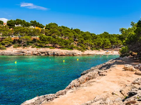 Vista de Cala Barca Trencada en Mallorca