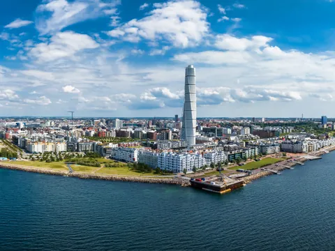 Turning Torso vista Aerea Malmo Suecia