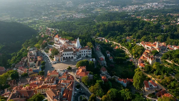 Vista aérea del Palacio Nacional de Sintra
