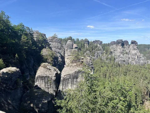 Formaciones rocosas del parque nacional de la Suiza Sajona Bastei