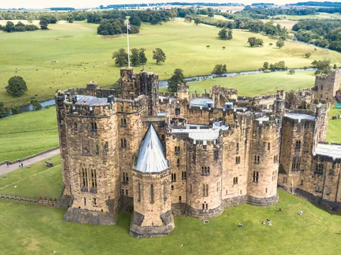 El Castillo de Alnwick, donde se grabaron parte de las películas de Harry Potter