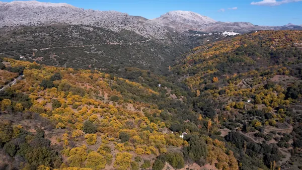 Vista aérea del Valle del Genal, Andalucía