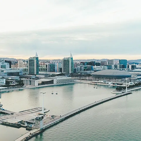 Vista aérea del Parque de las Naciones de Lisboa