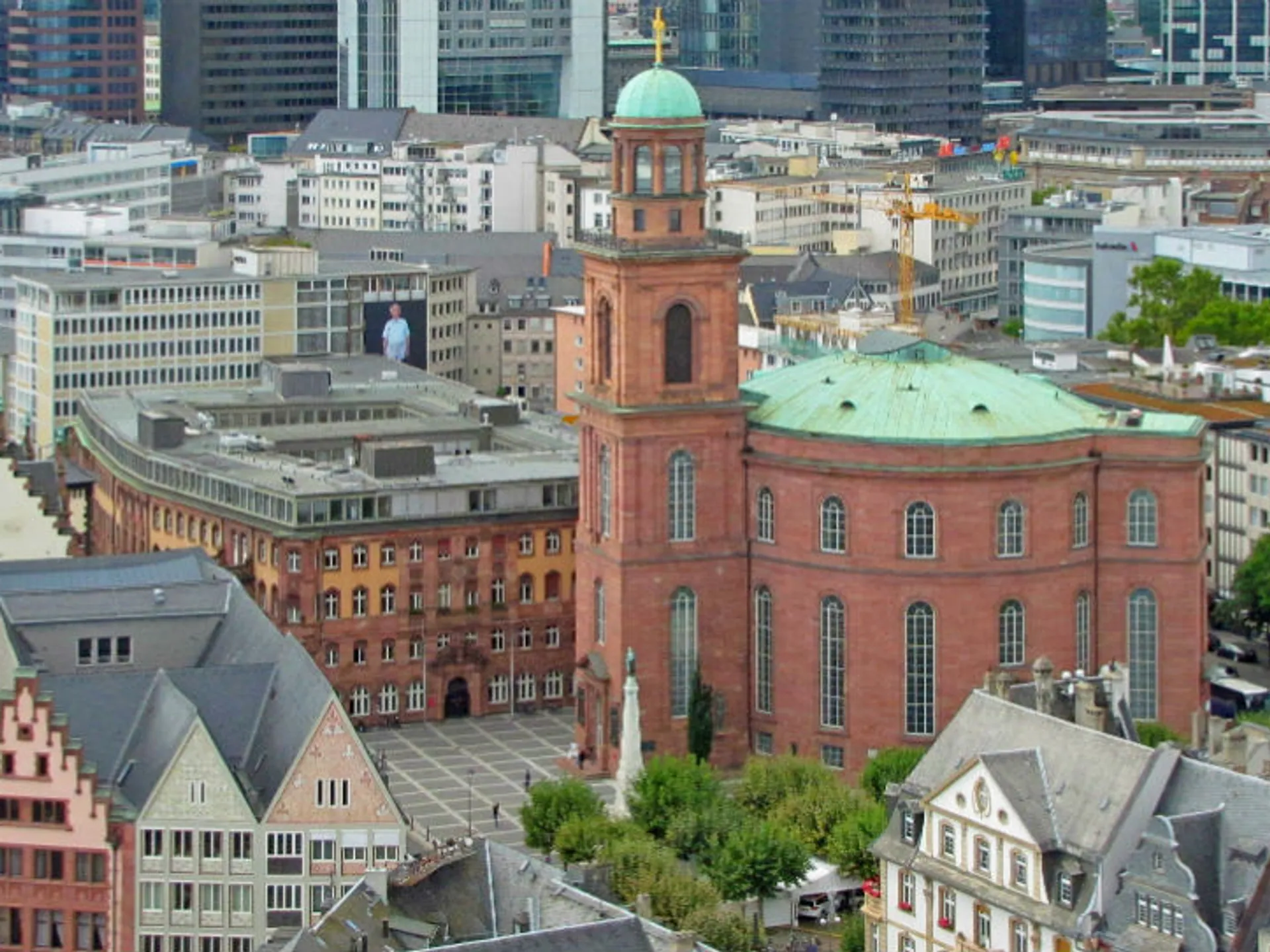 Vista aérea de la Paulskirche de Frankfurt