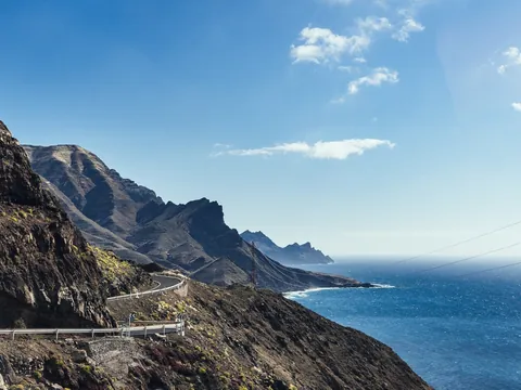 Vistas al balcón del Atlántico en el recorrido por la costa noroeste de la isla de Gran Canaria.