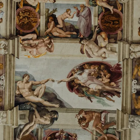 Frescos de Miguel Ángel en la Capilla Sixtina de los Museos Vaticanos