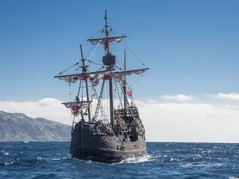 excursión barco Madeira Funchal Carabela Cristobal Colon Avistamiento Delfines