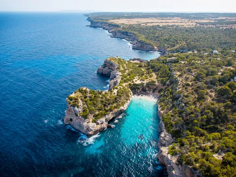 Imagen aérea de la playa de Formentor en Mallorca
