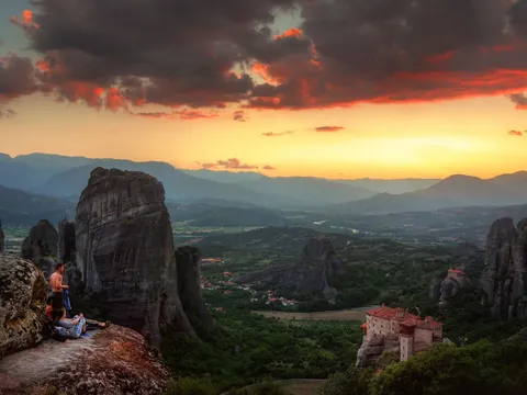 excursión Meteora Puesta Sol Kalabaka Kastrani Monasterio Grecia
