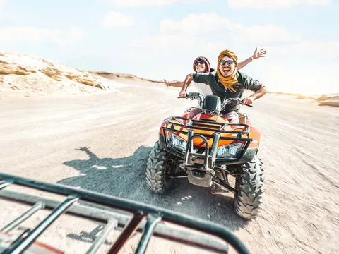 Ruta en quad por la campiña marroquí cerca de Marrakech, Marruecos