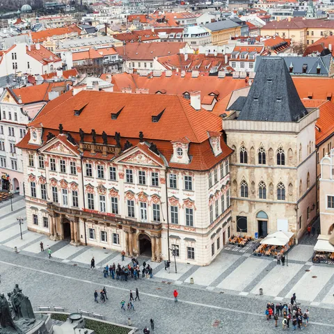 Plaza de la Ciudad Vieja de Praga con el Palacio Kinsky y la Iglesia de Nuestra Señora - Palacio Kinsky - Qué ver en Praga - Guía de viaje Praga - Buendía Tours