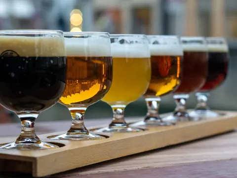 Degustación de varias cervezas belgas en Bruselas