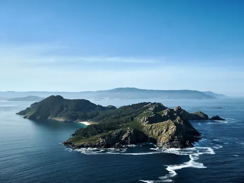 Imagen panorámica de las Islas Cíes