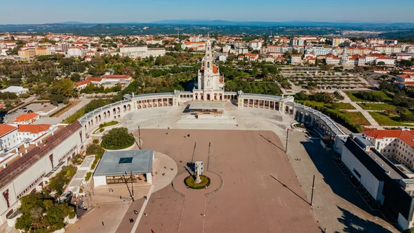 Vista aérea del Santuario de Fátima, Portugal