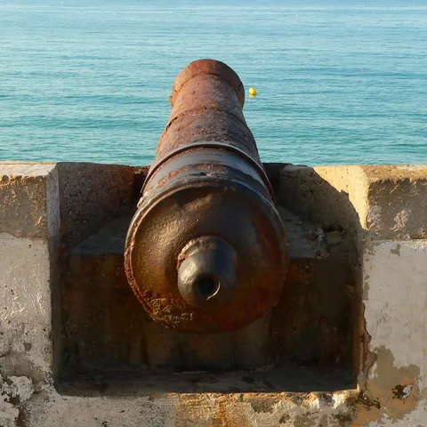 Imagen de los cañones de Sitges