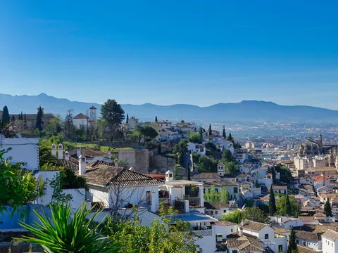 Panorámica del Albaicín y la Catedral de Granada