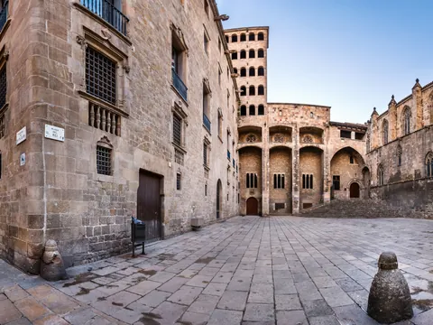 Plaza del Rey en el Barrio Gótico de Barcelona